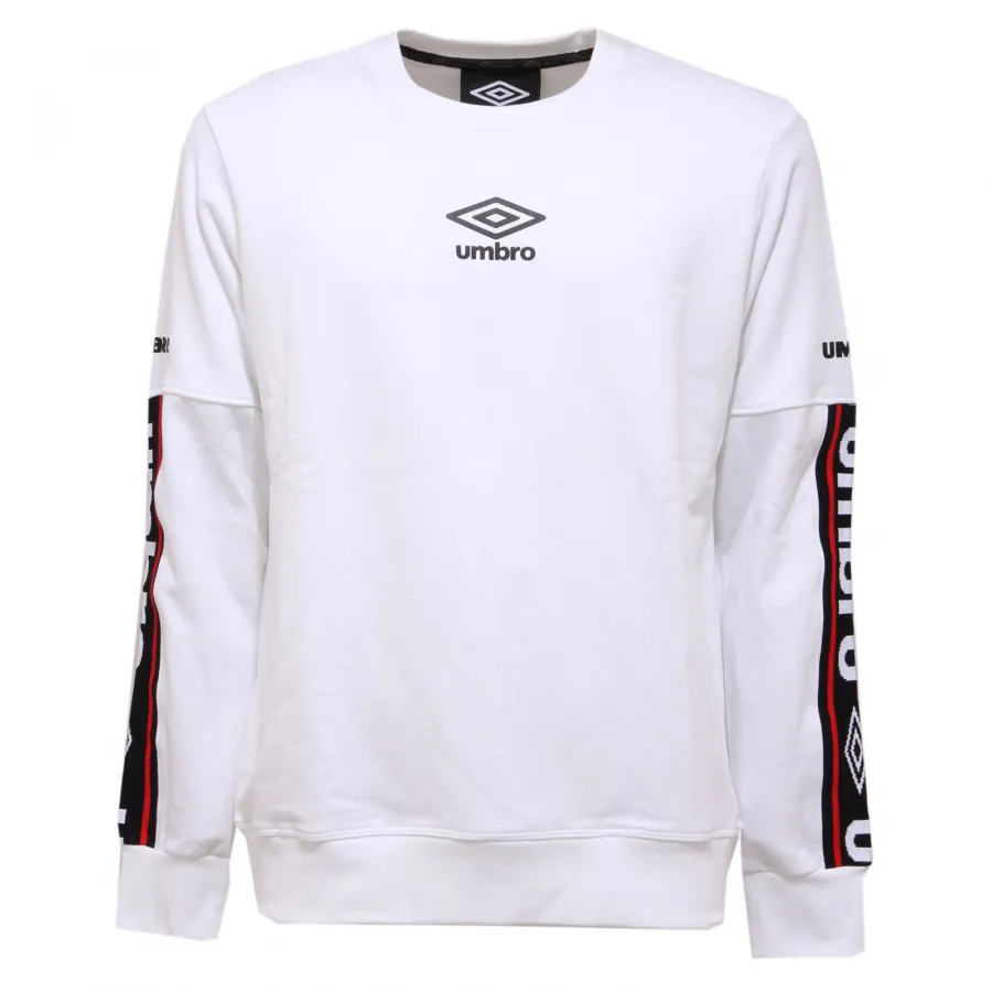 2107AC felpa uomo UMBRO cotton white sweatshirt men