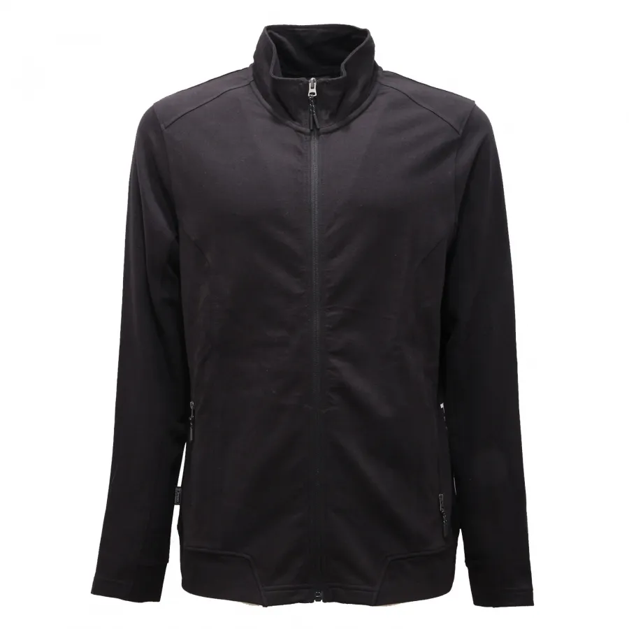 6791AG felpa uomo FREDDY black cotton full zip sweatshirt man