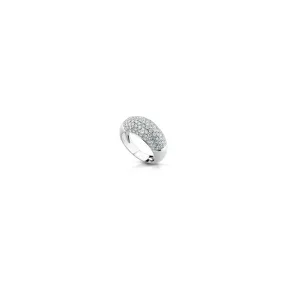 Anello fantasia Ersekë in oro bianco 18k con diamanti naturali e vvs