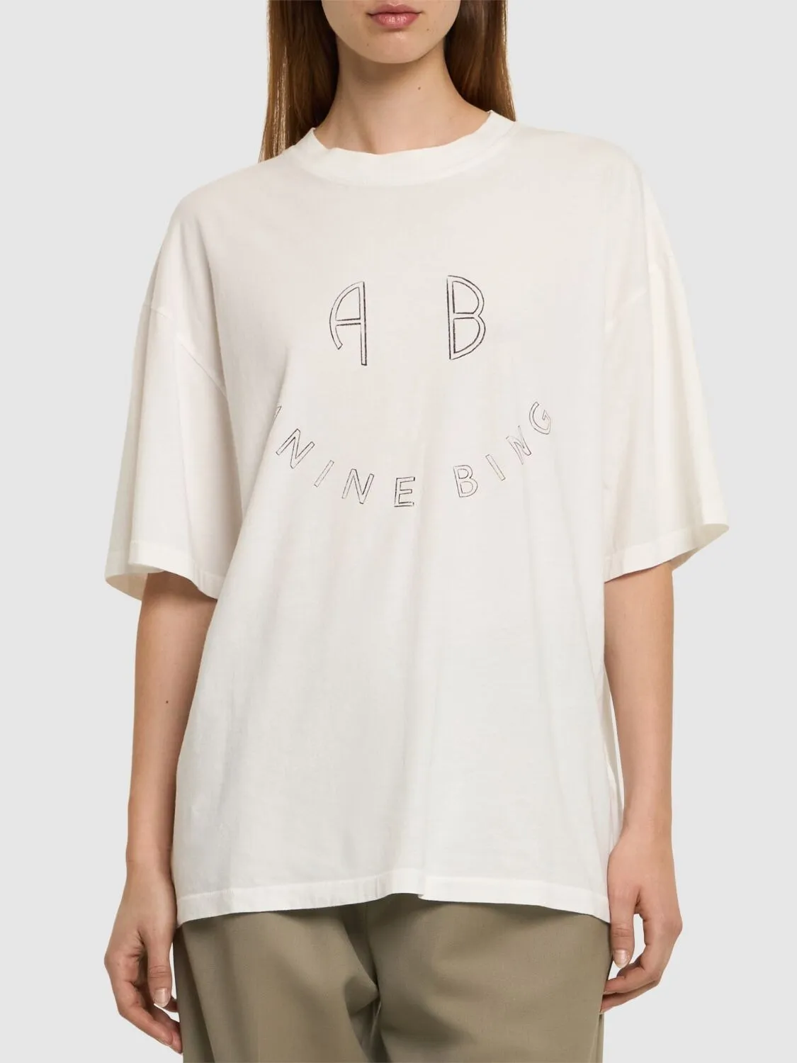 ANINE BING T-SHIRT KENT SMILEY