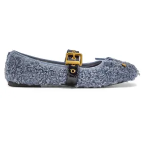 Ballerine Donna Loafer In Tessuto Color Jeans Amore Per La Moda