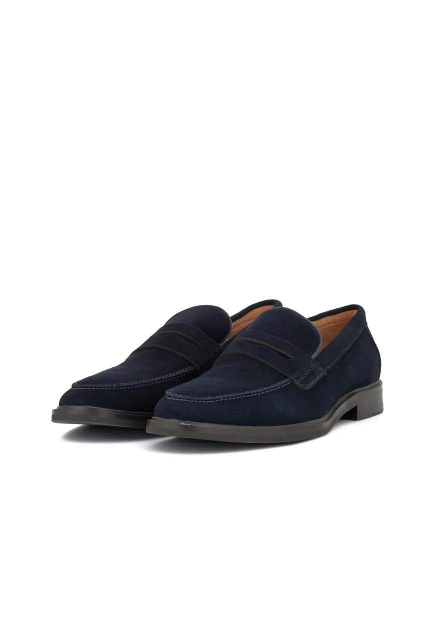 Blue digel suede loafer