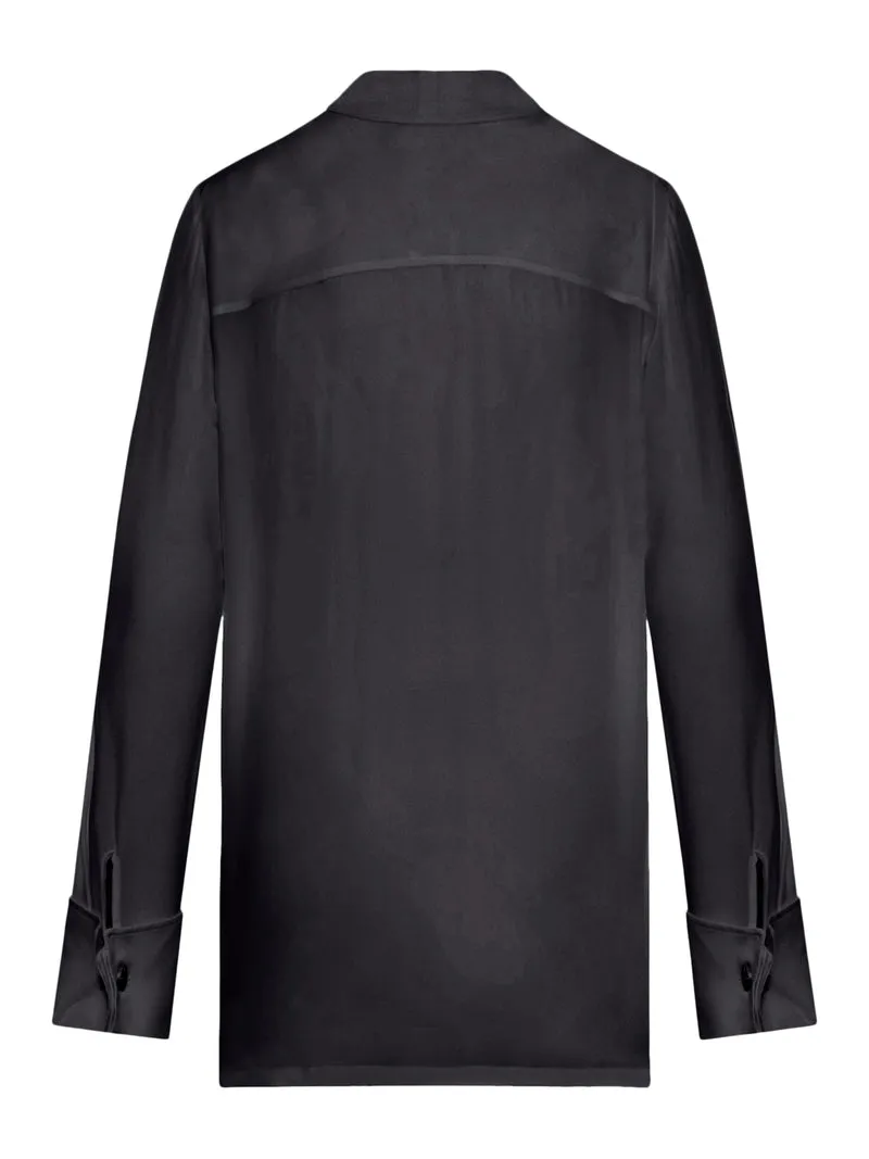 Blusa in seta con fusciacca