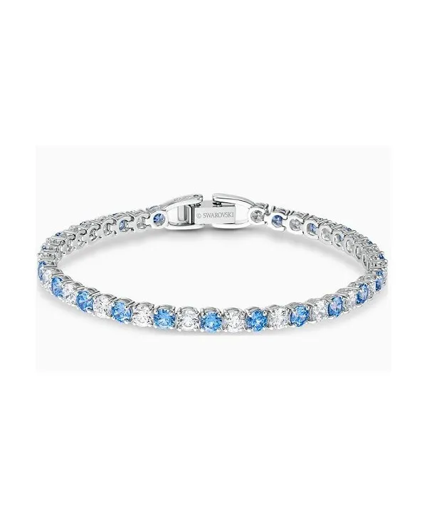 Bracciale Swarovski Tennis Deluxe blu e bianco