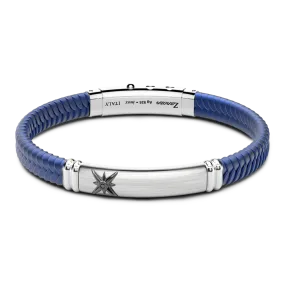 Bracciale Zancan in silicone nero con targa in argento.