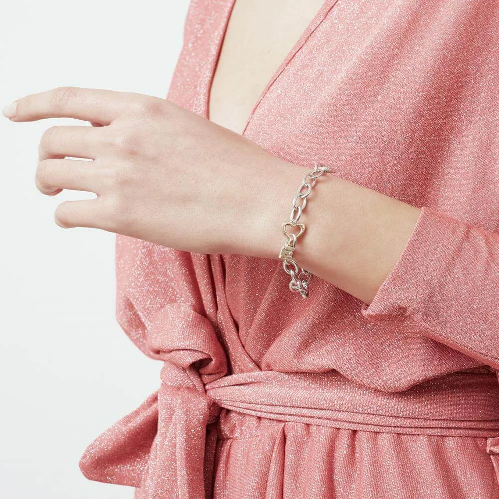 Charm Le Bebè in Oro Rosa e Argento con Lettera E – Lock Your Love – LBB170-E