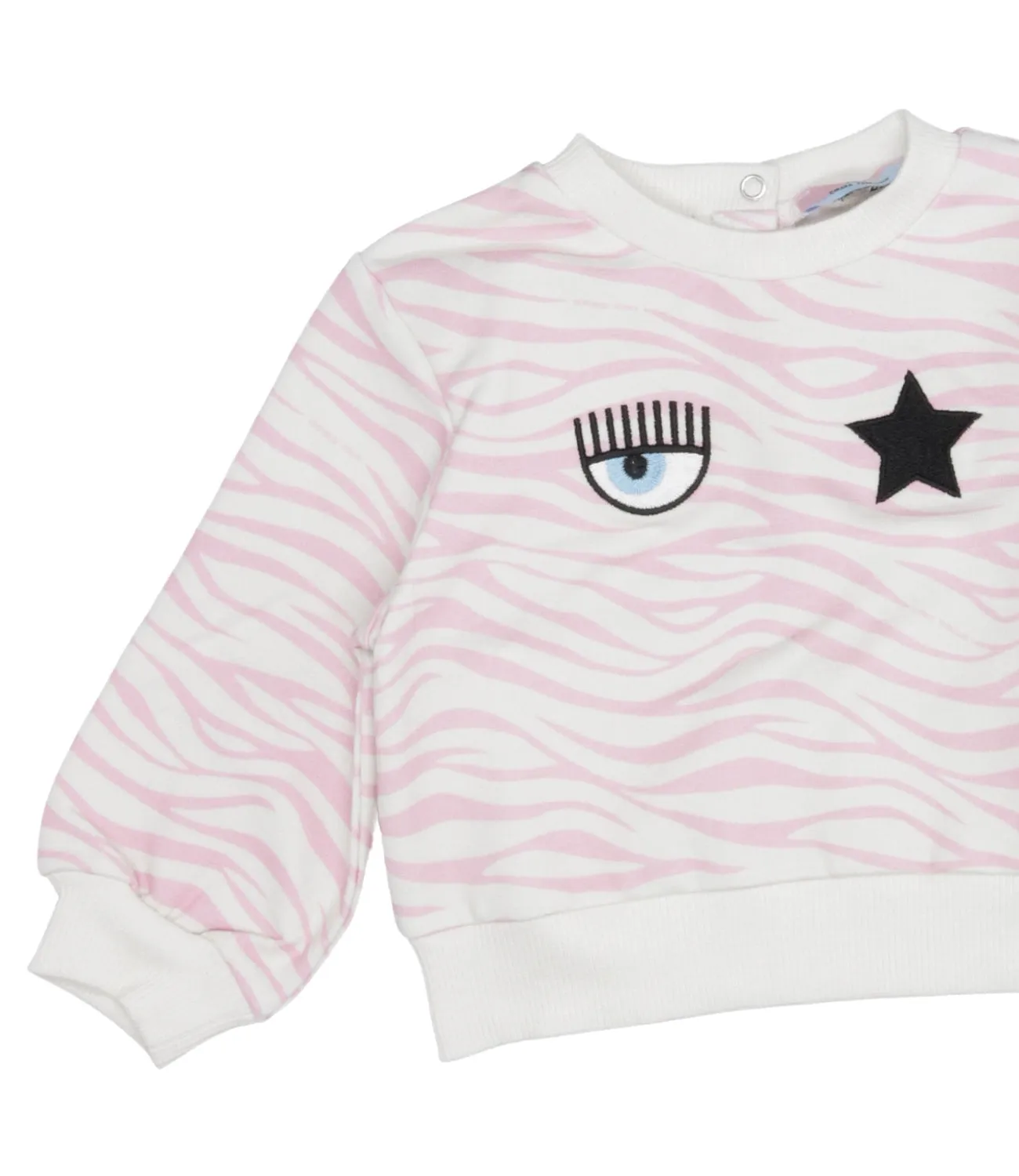 Chiara Ferragni Kids | Felpa Panna e Rosa