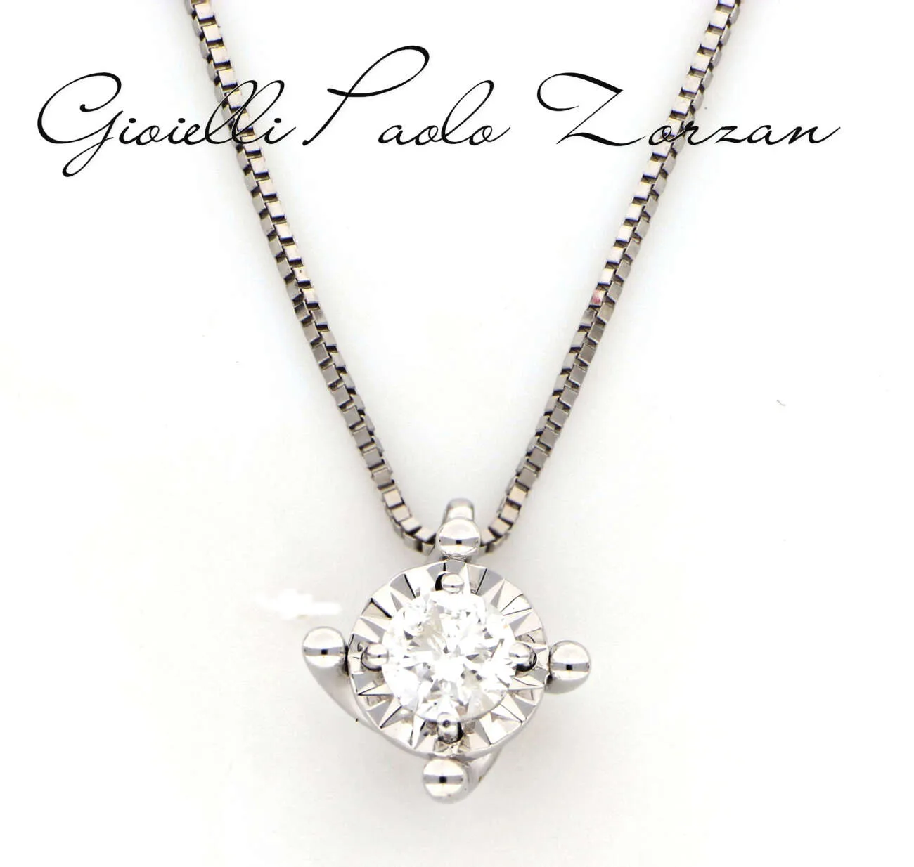 Collana punto luce Donnaoro in oro bianco e diamante DKPL9036.S005