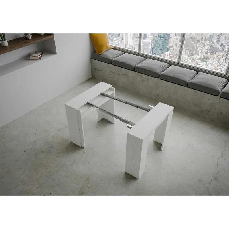 Consolle allungabili Consolle allungabile Basic 48/204, bianco frassino