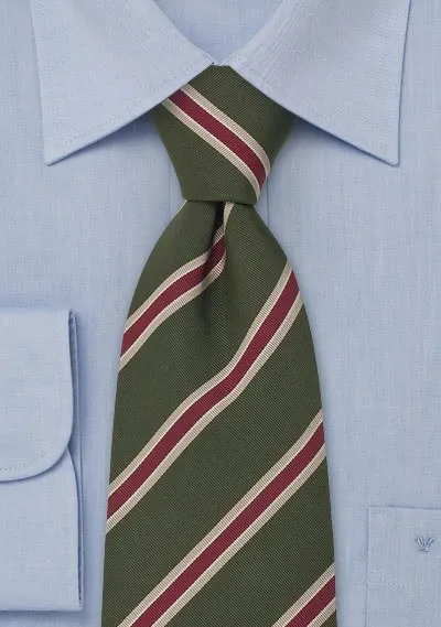 Cravatta Cambridge verde rosso oro