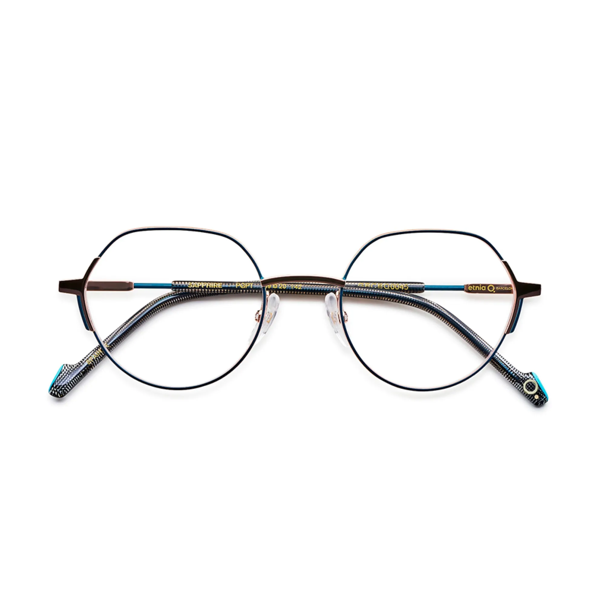   Etnia Barcelona SAPPHIRE - PGPT Petrolio Oro Rosa | Occhiale Da Vista Donna 