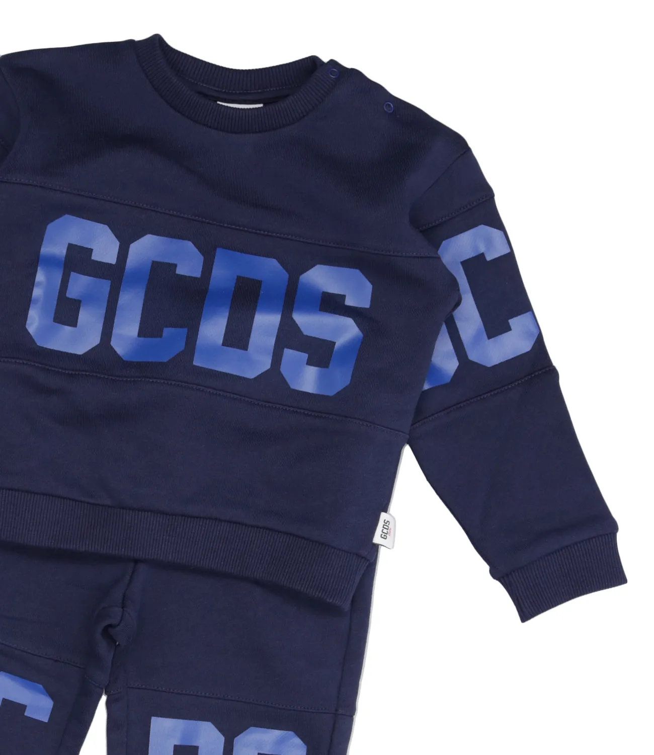 GCDS Mini | Set Felpa+Pantalone Blu Navy