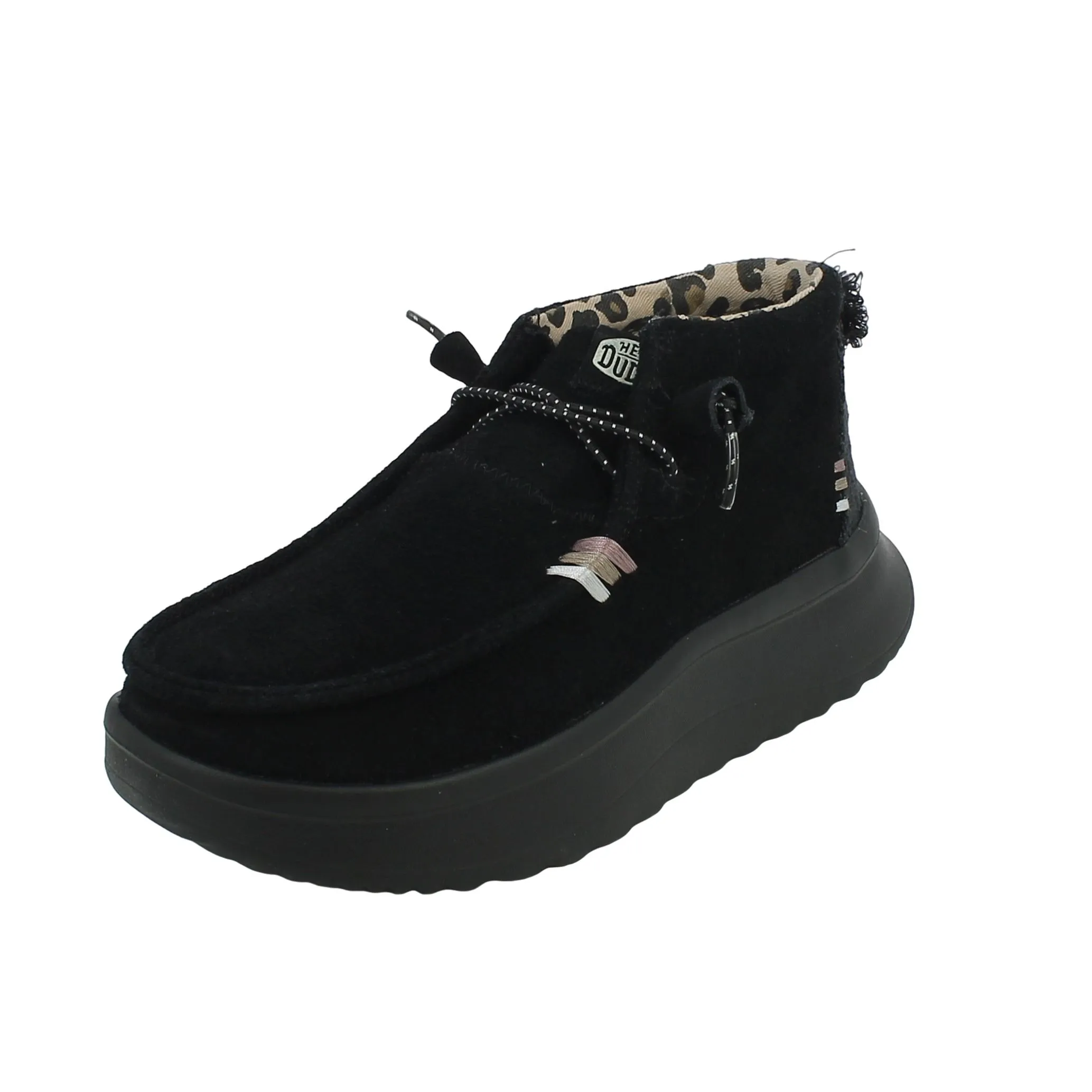 HeyDude  Polacco Wendy Peak Hi Suede Black 