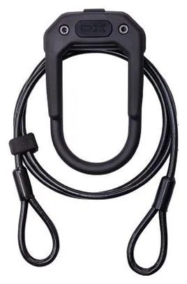 Hiplok DX Plus U-lock + 2 m di cavo nero
