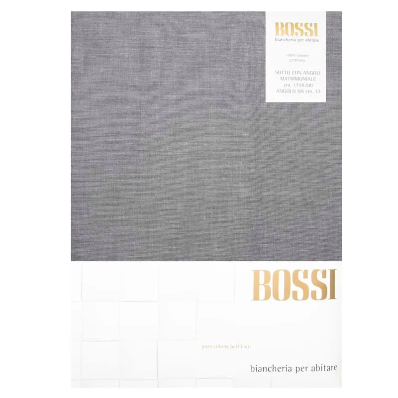 Lenzuolo di sotto matrimoniale 175x200 con angoli grigio 3890 