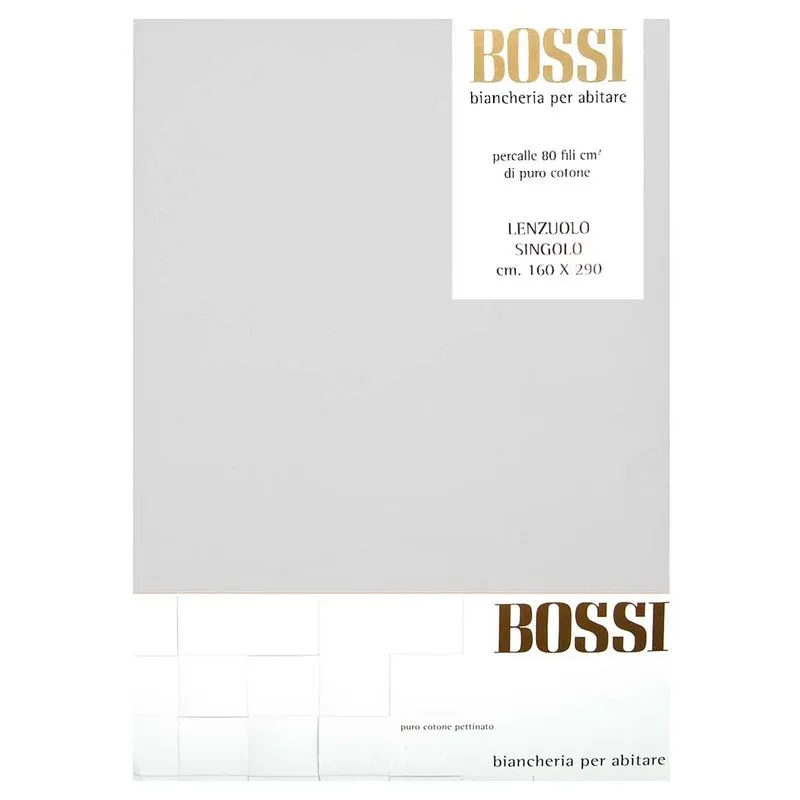 Lenzuolo una piazza in cotone 160x290 grigio 0243 