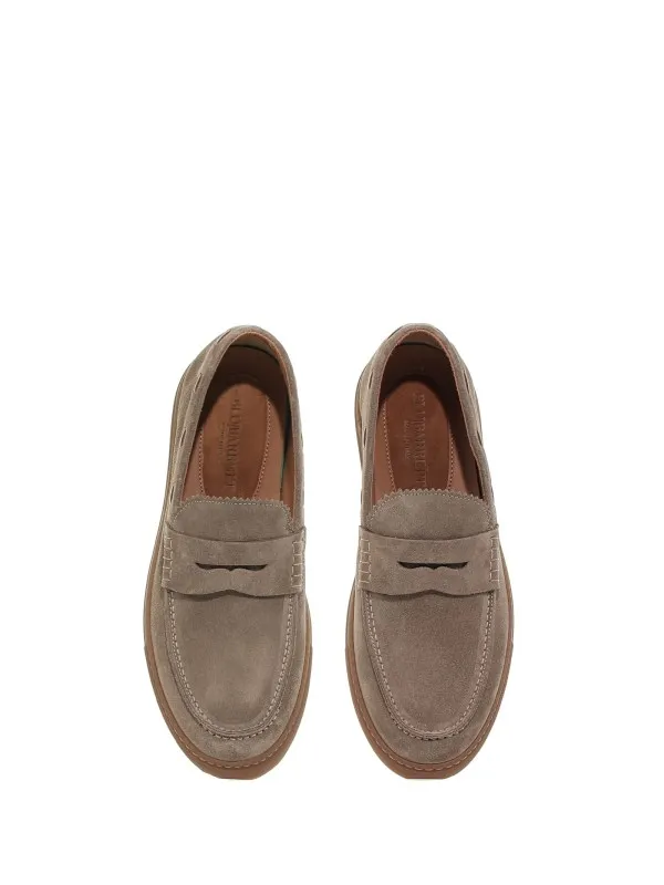 Loafer in dove gray suede