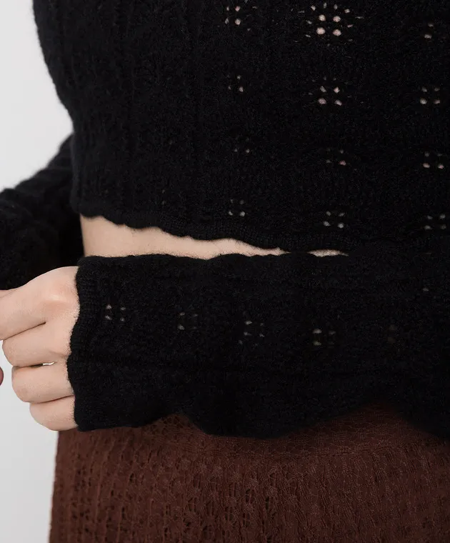 Max Mara Sportmax Maglia MEDEA in lana e cashmere nera MEDEA
