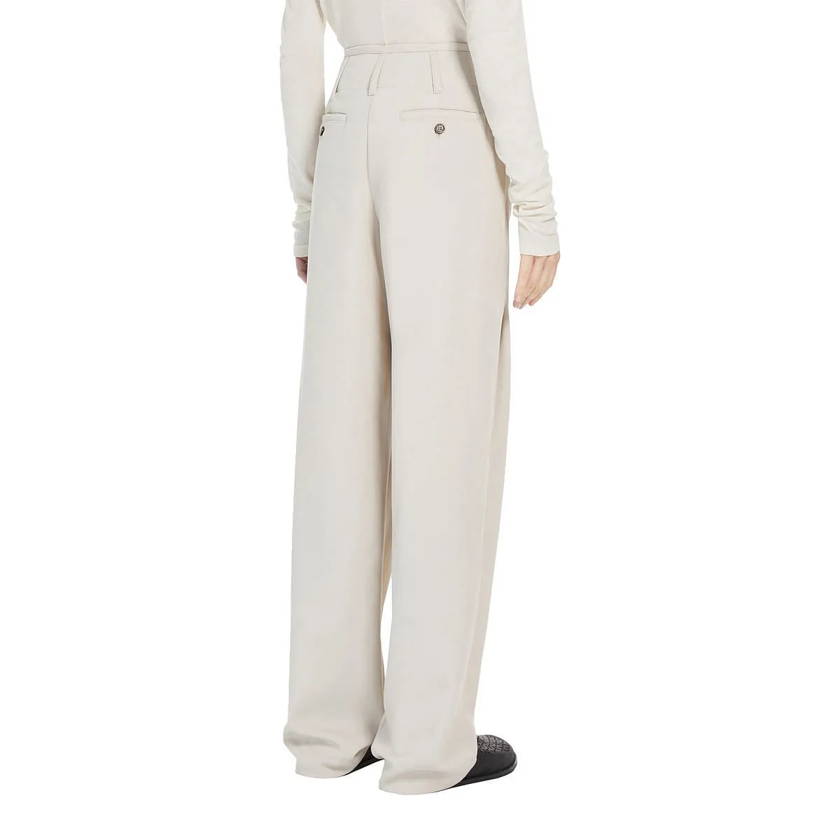      MAX MARA WEEKEND PANTALONE AMPIO CAVALLERY MISTO LANA DONNA  