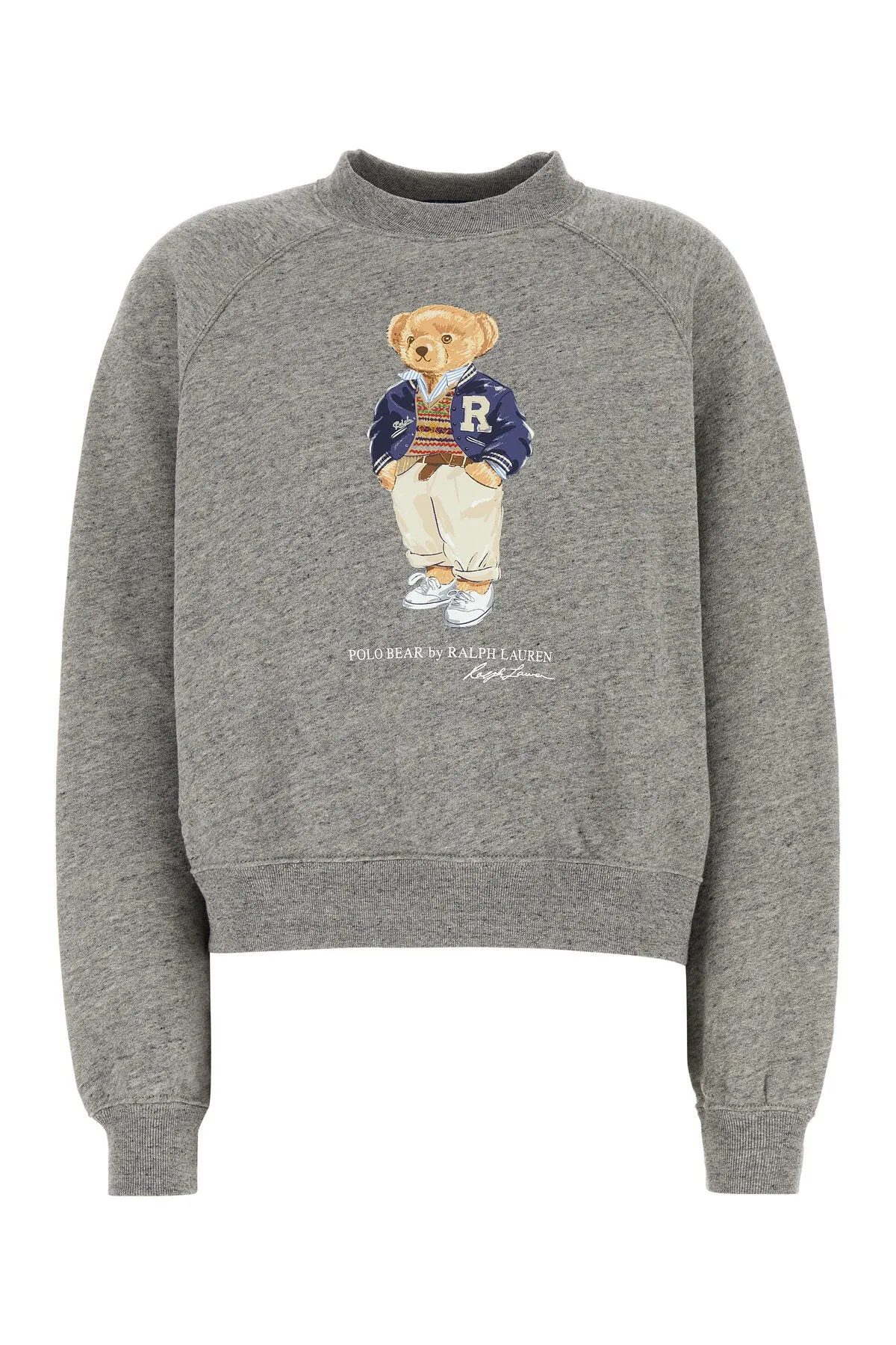 Melange dark grey cotton blend sweatshirt     