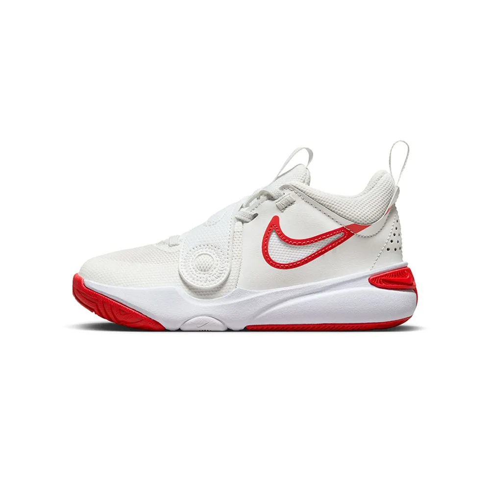 Nike Team Hustle D 11 Ps Bianco Rosso - Scarpe Basket Bambino