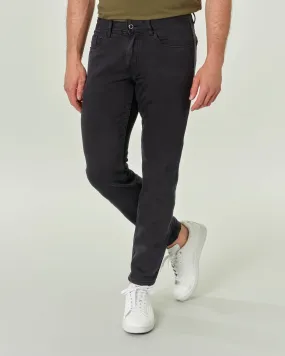 Pantalone cinque tasche blu in bull di cotone