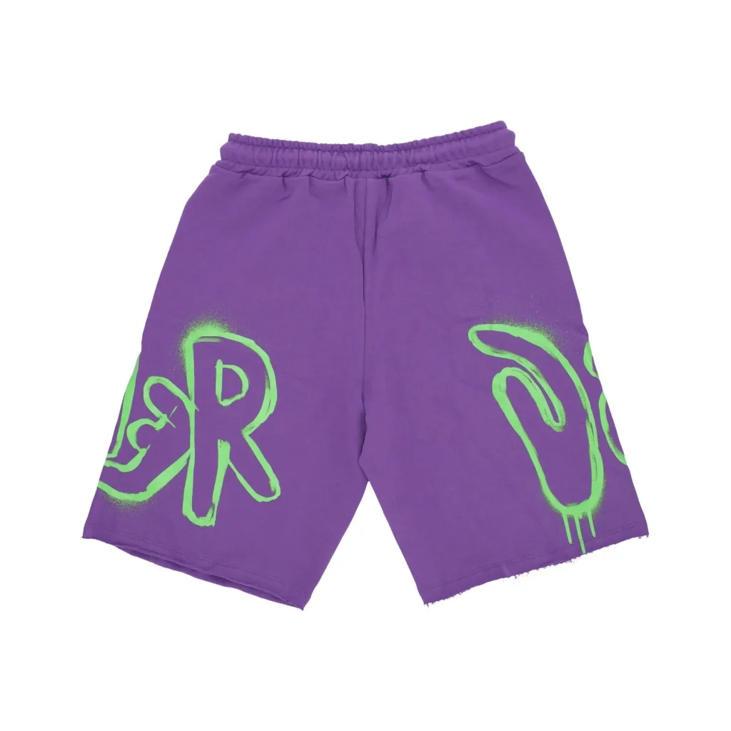 pantalone corto tuta uomo big logo short PURPLE