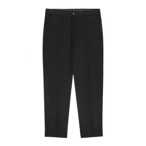 Pantalone In Cotone Elasticizzato Blu Nero