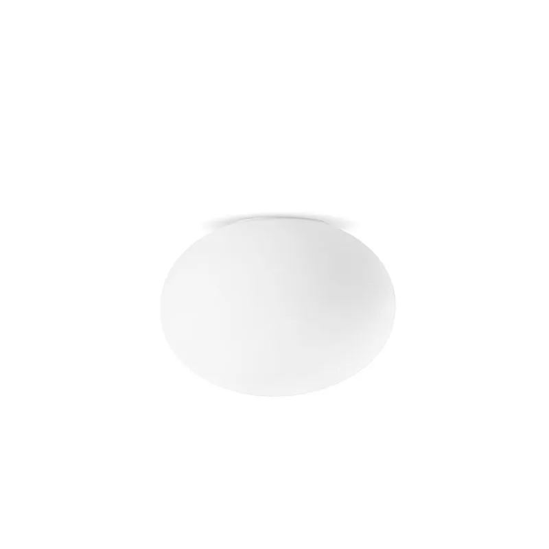 Panzeri luce Gilbert - lampada a soffitto circolare con portalampada - 37 cm - bianco