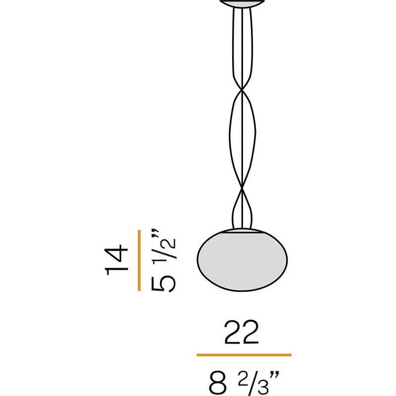 Panzeri luce Gilbert - lampada a sospensione circolare con portalampada - 22 cm - bianco