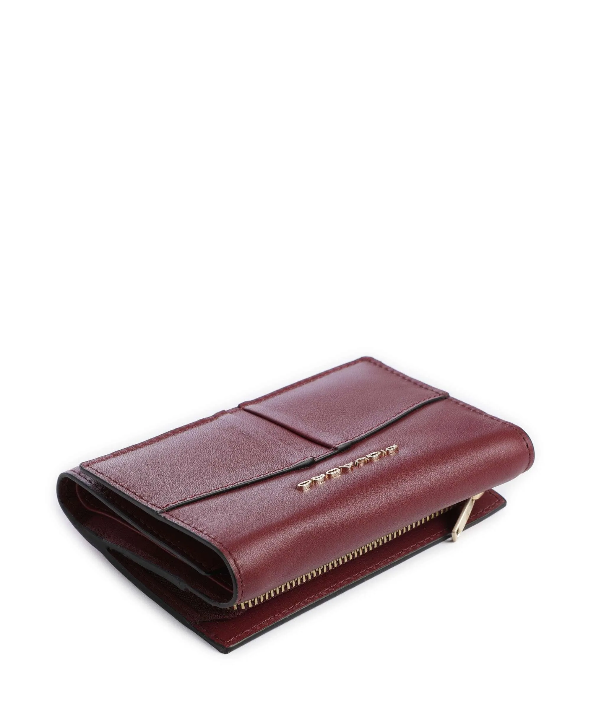  Piquadro Ashley RFID Portafoglio pelle di vacchetta finemente grana rosso bordò  