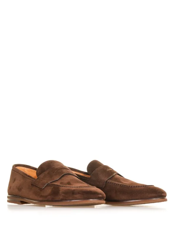 Suede loafer with band