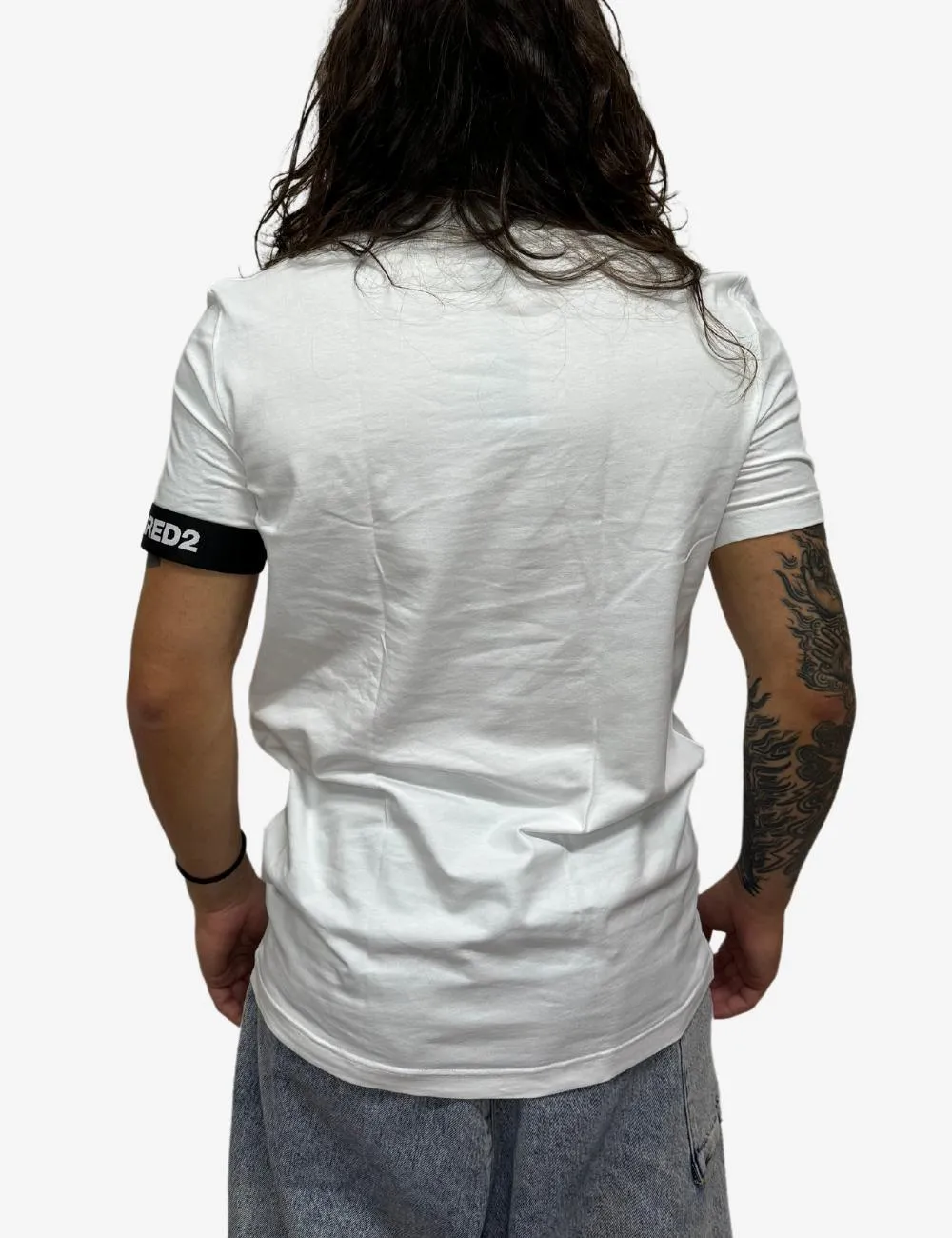 T-Shirt Dsquared2 con banda elastica logata