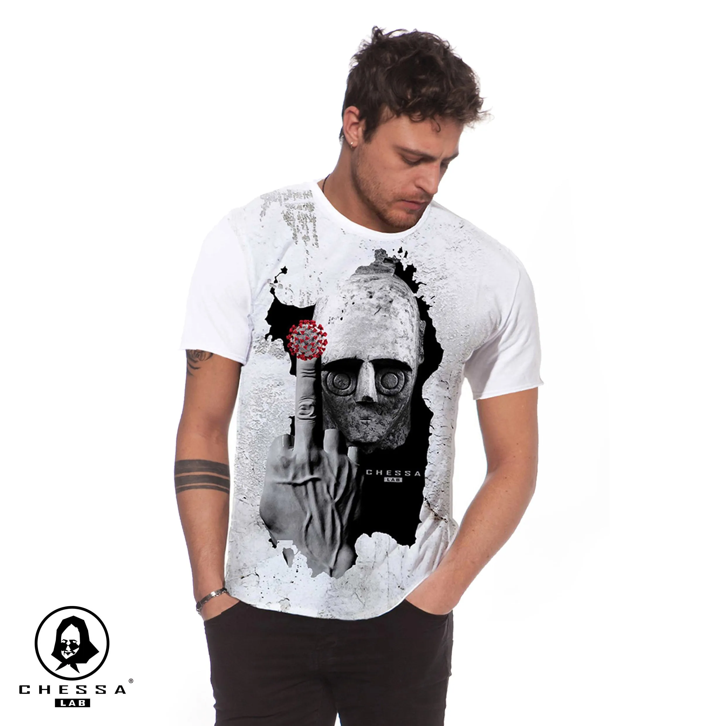 T-SHIRT FUCK THE VIRUS uomo