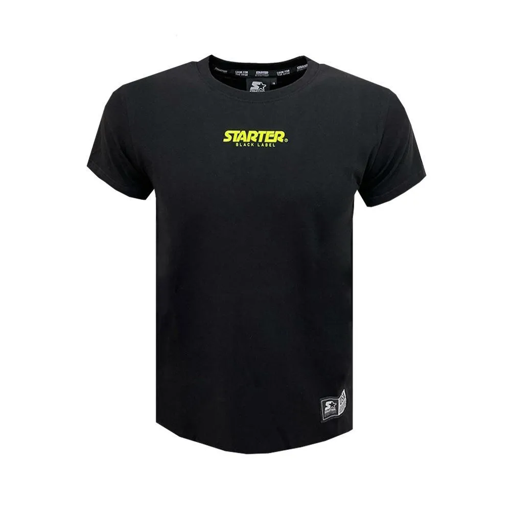  T-SHIRT STARTER. NERO/GIALLO FLUO 