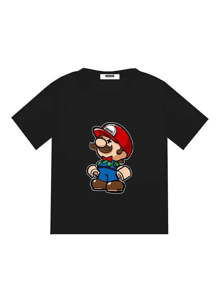 t-shirt super mario nero