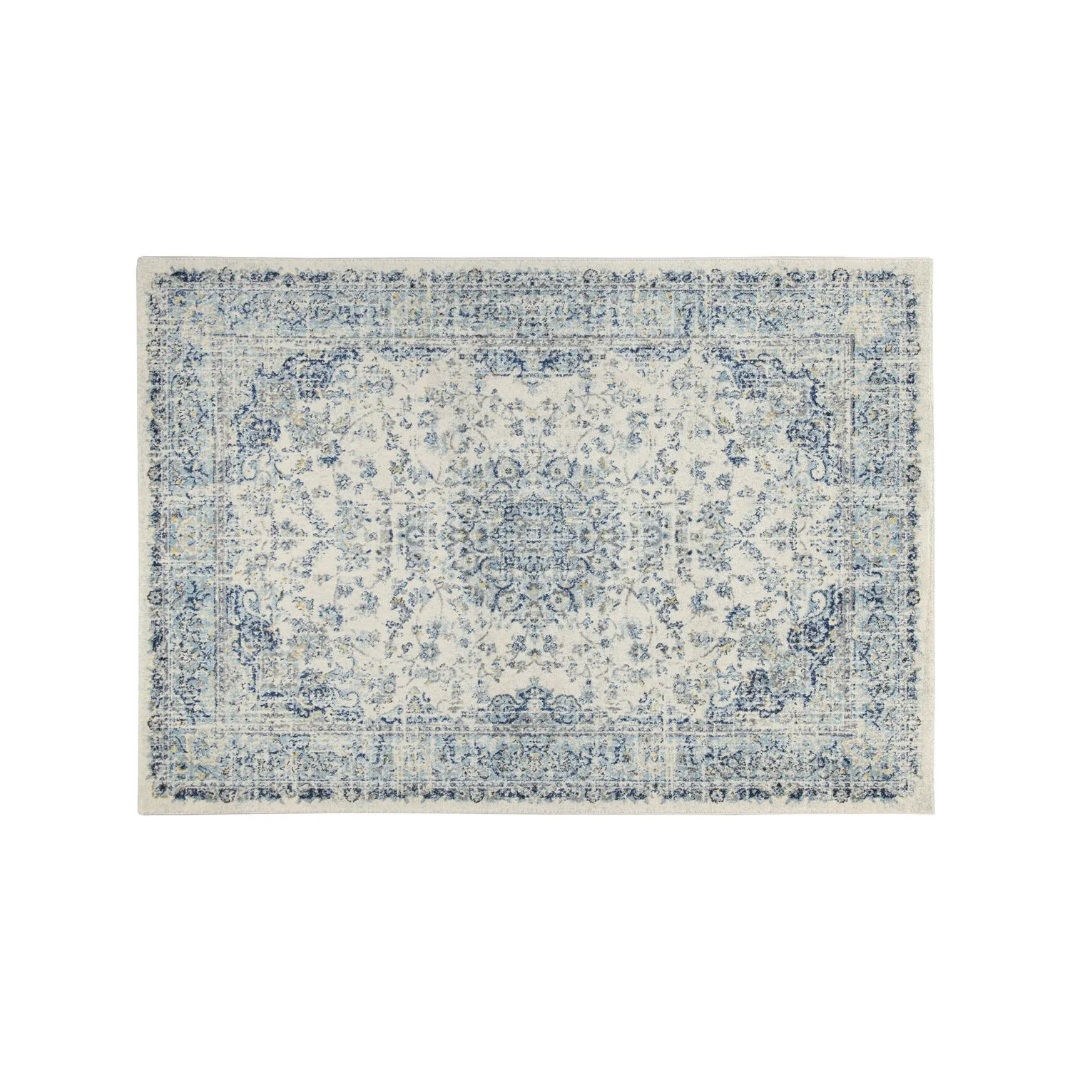 Tappeto bianco e blu decorazioni classiche - 230x160 cm Eileen 