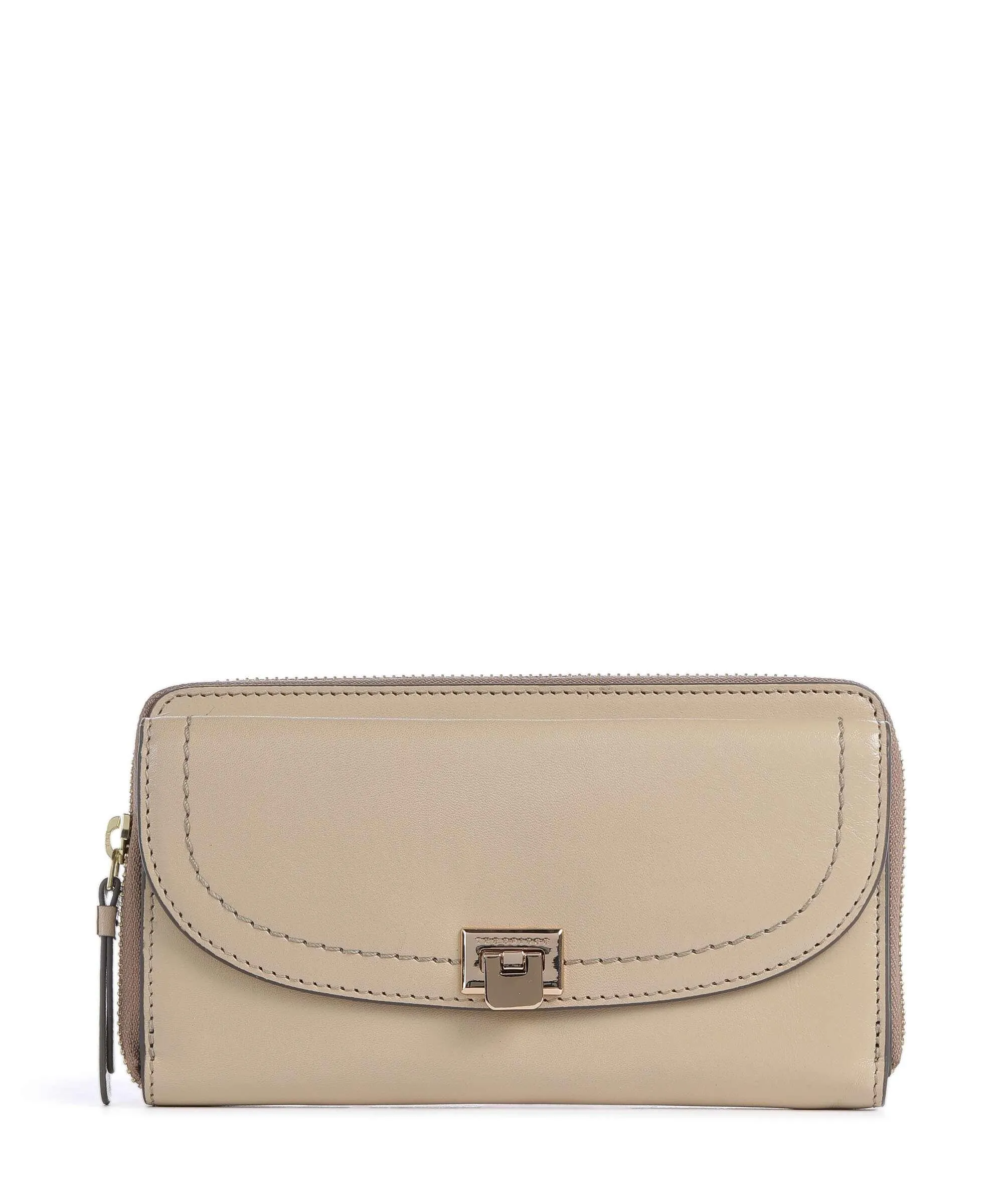  The Bridge Federica RFID Portafoglio pelle di vacchetta finemente grana beige  