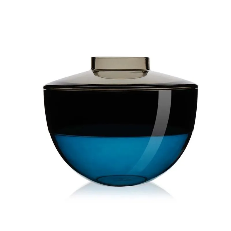 Vaso Shibuya blu e grigio fumé 