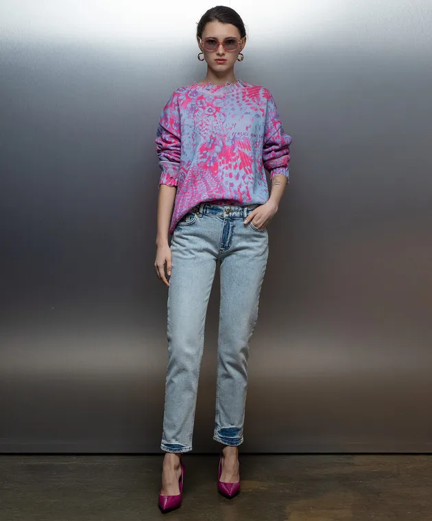 Versace Jeans Couture Jeans blu con patch logo 76HAB5S1CDW95