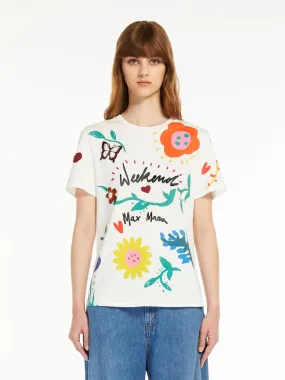 WEEKEND max mara t-shirt jersey con stampa ecosostenibile CINEMA