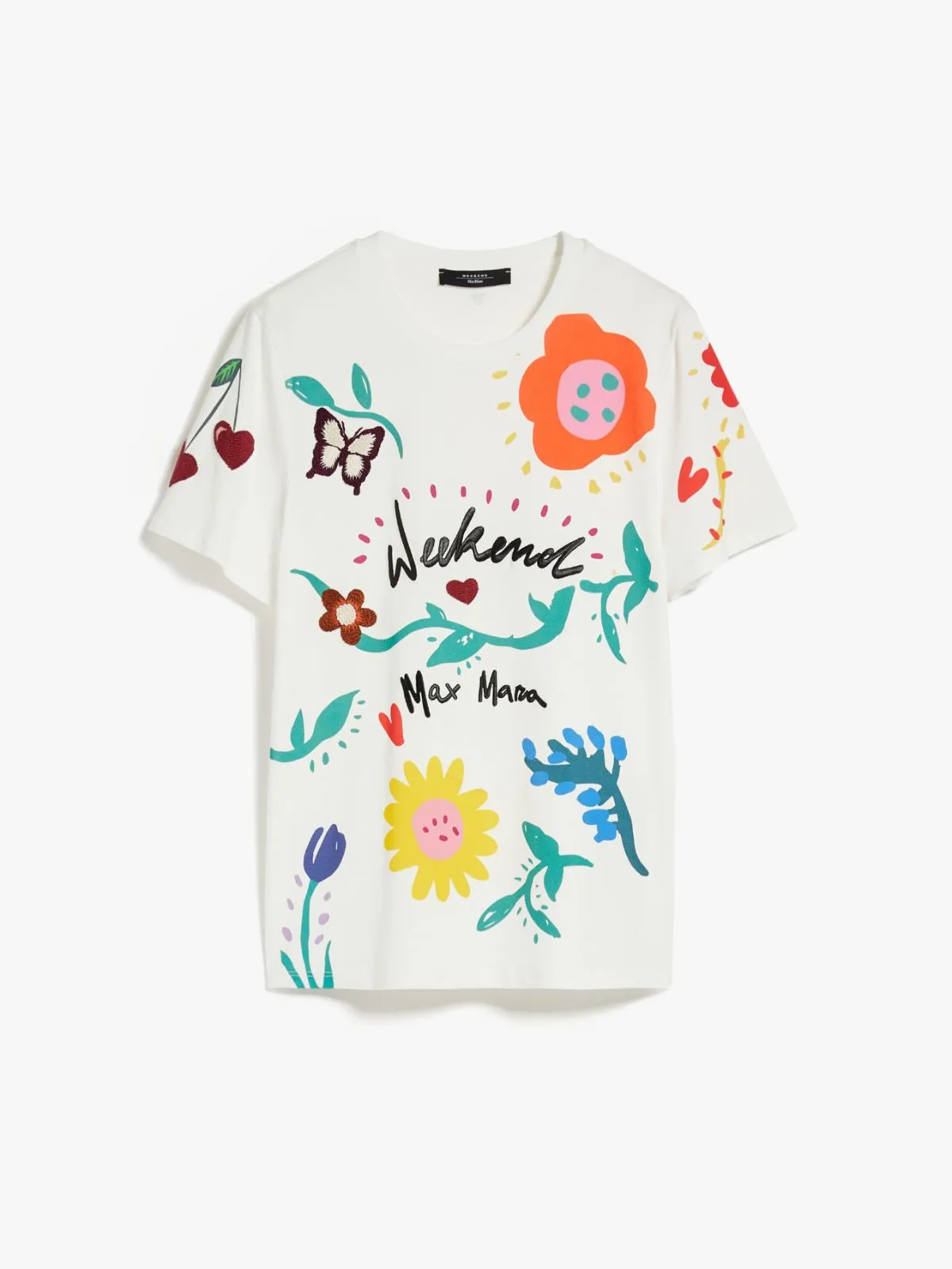 WEEKEND max mara t-shirt jersey con stampa ecosostenibile CINEMA