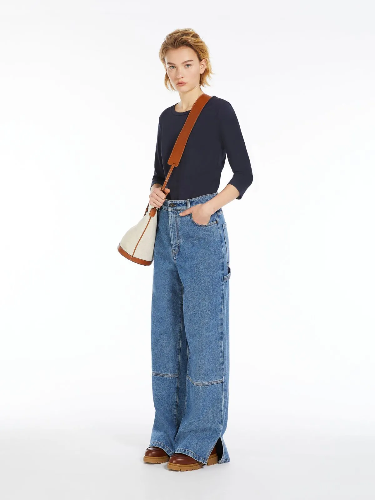 WEEKEND max mara t-shirt jersey con stampa ecosostenibile MULTIA