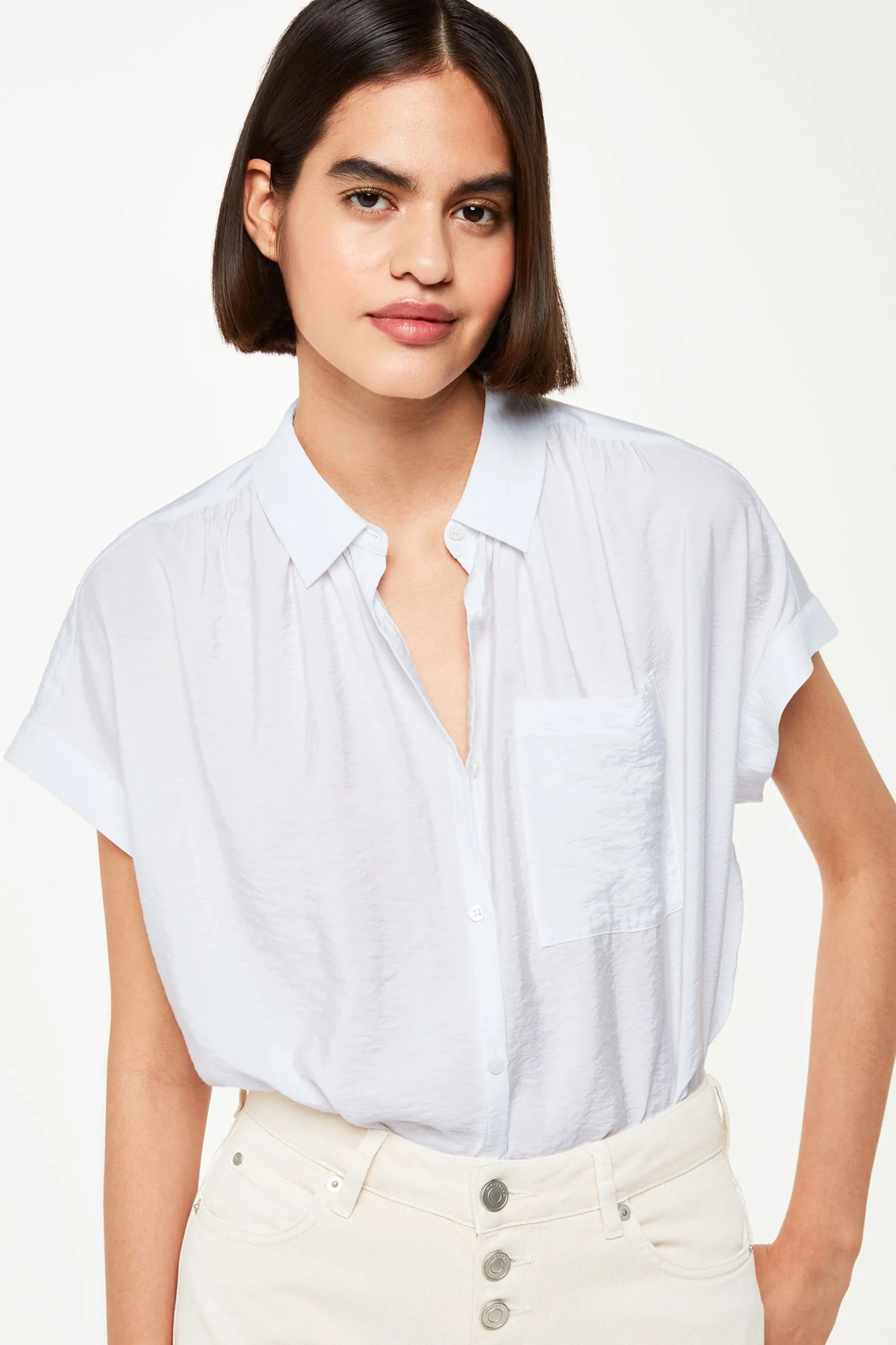 Whistles Button Through Nicola T-Shirt    