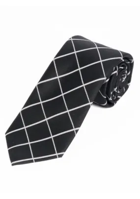 XXL cravatta business linea dignitosa check verde acqua nero perla bianco