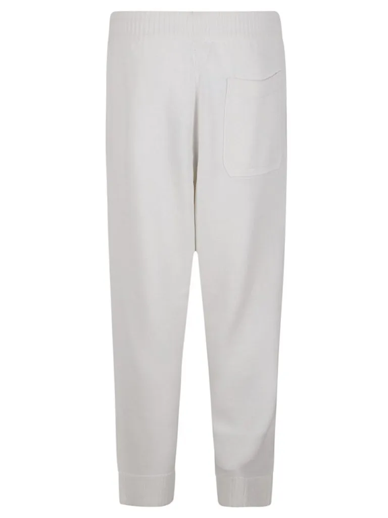 ZEGNACASHMERE AND COTTON JOGGERS White